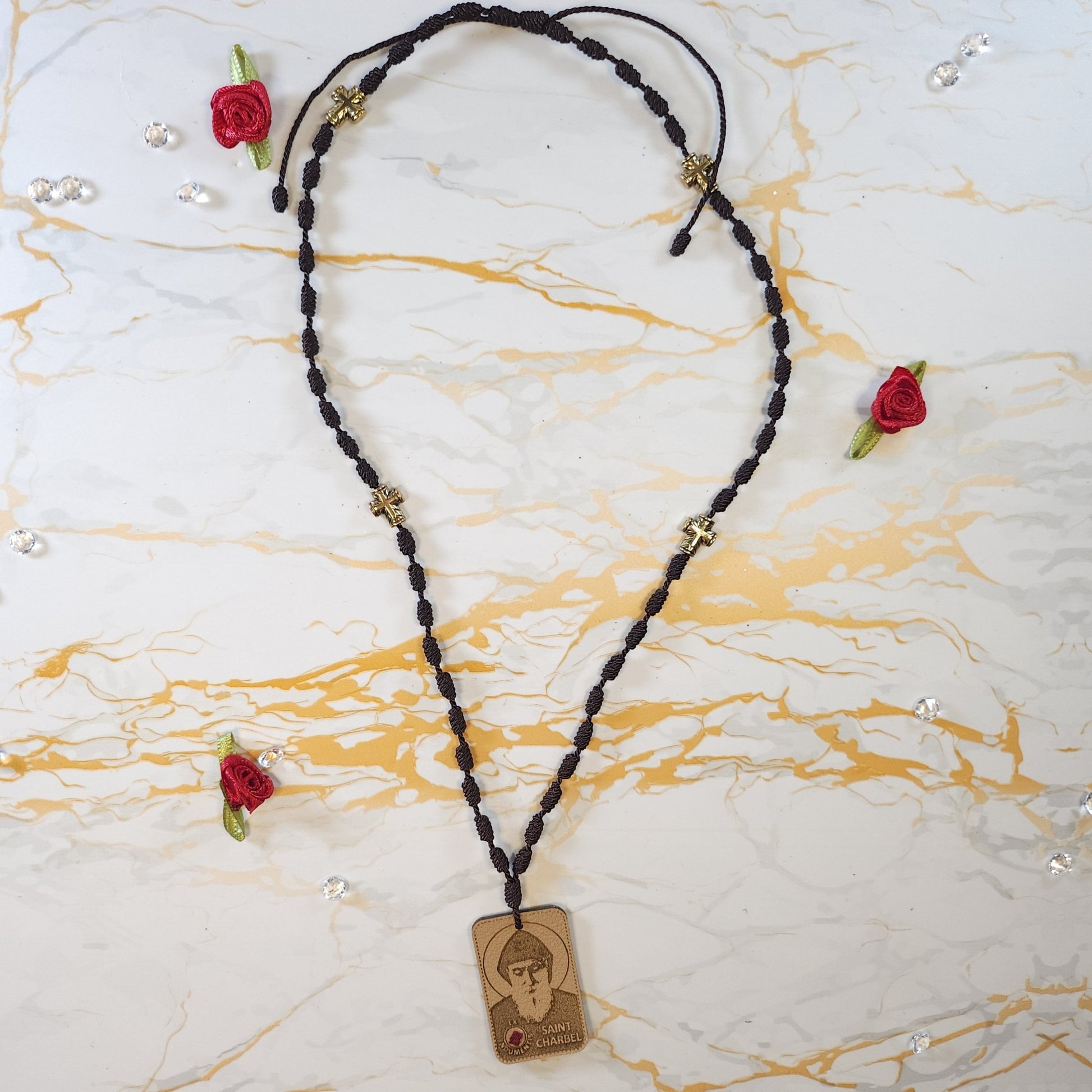 Saint Charbel, Cedar of Lebanon Box (Ex Indumentis) - Our Lady of Gifts