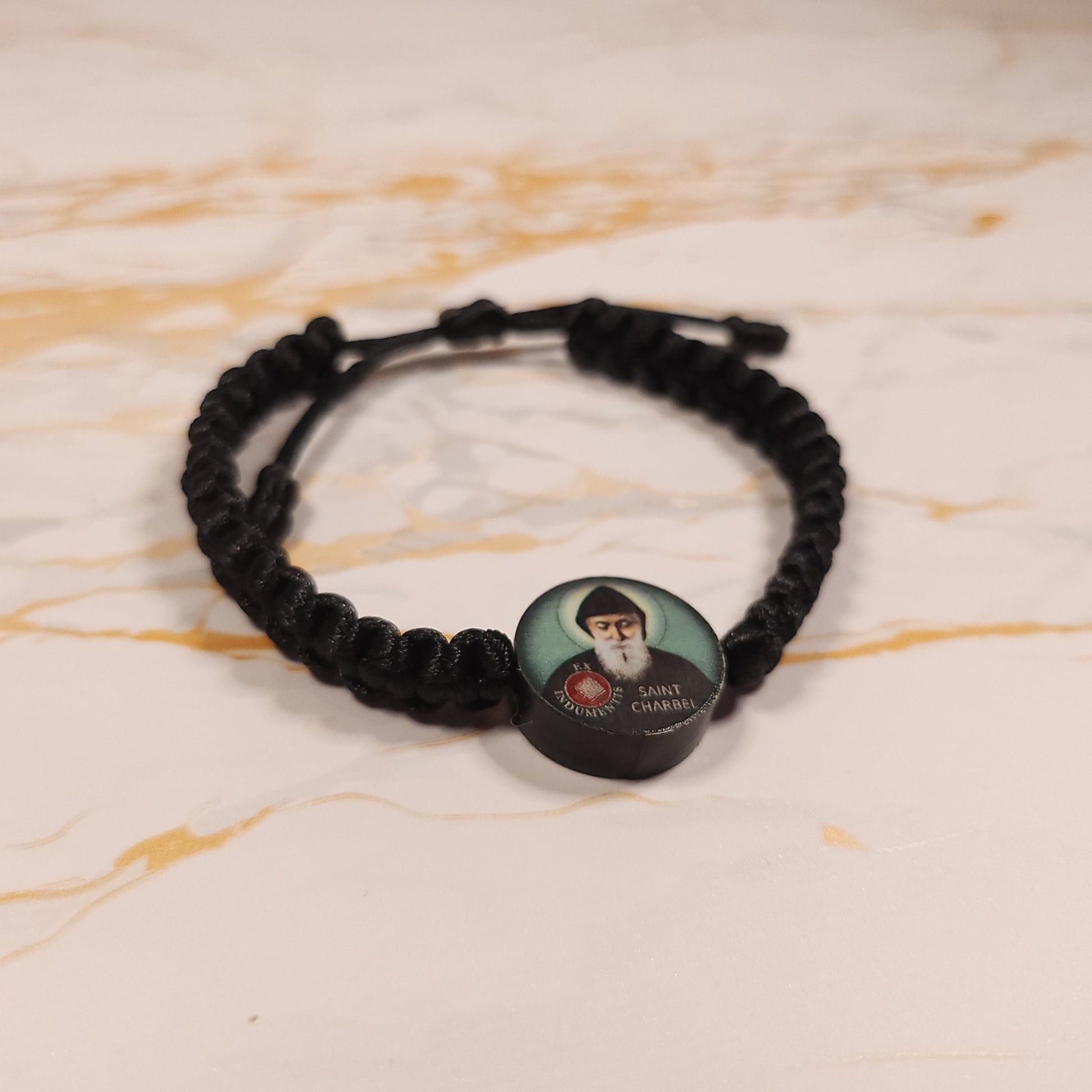 Saint Charbel Wooden Treasure Box (include relic bracelet) - Our Lady of Gifts