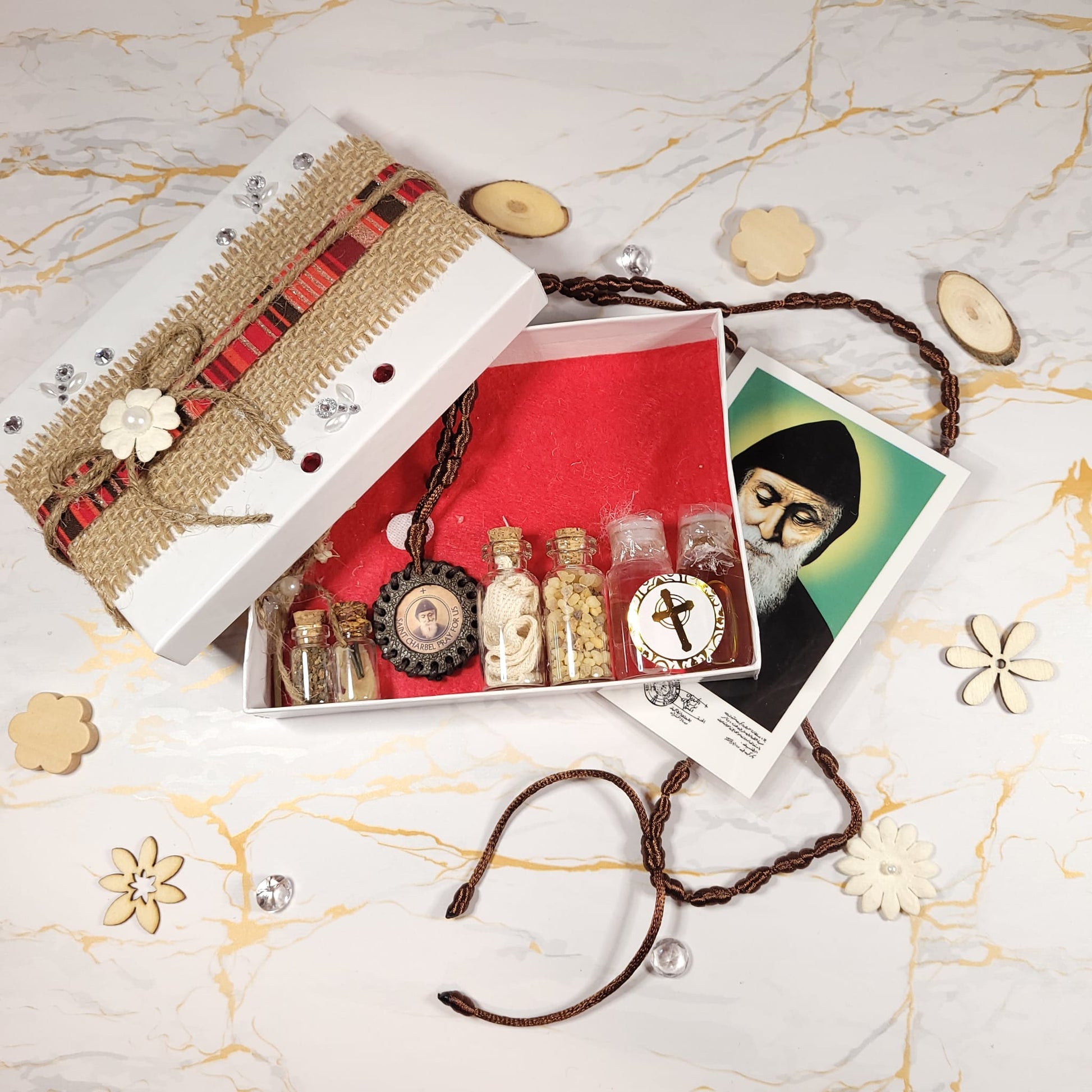 Saint Charbel Gift Box (Relic Chaplet) - Our Lady of Gifts