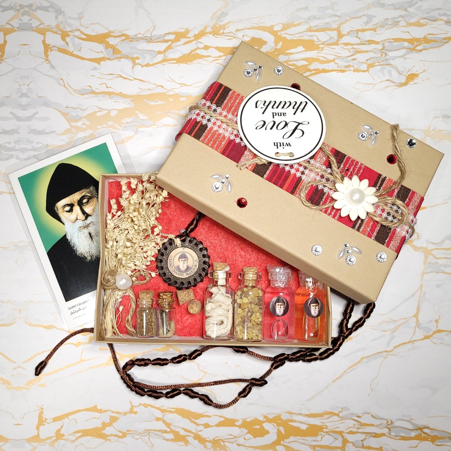 Saint Charbel Gift Box (Relic Chaplet) - Our Lady of Gifts